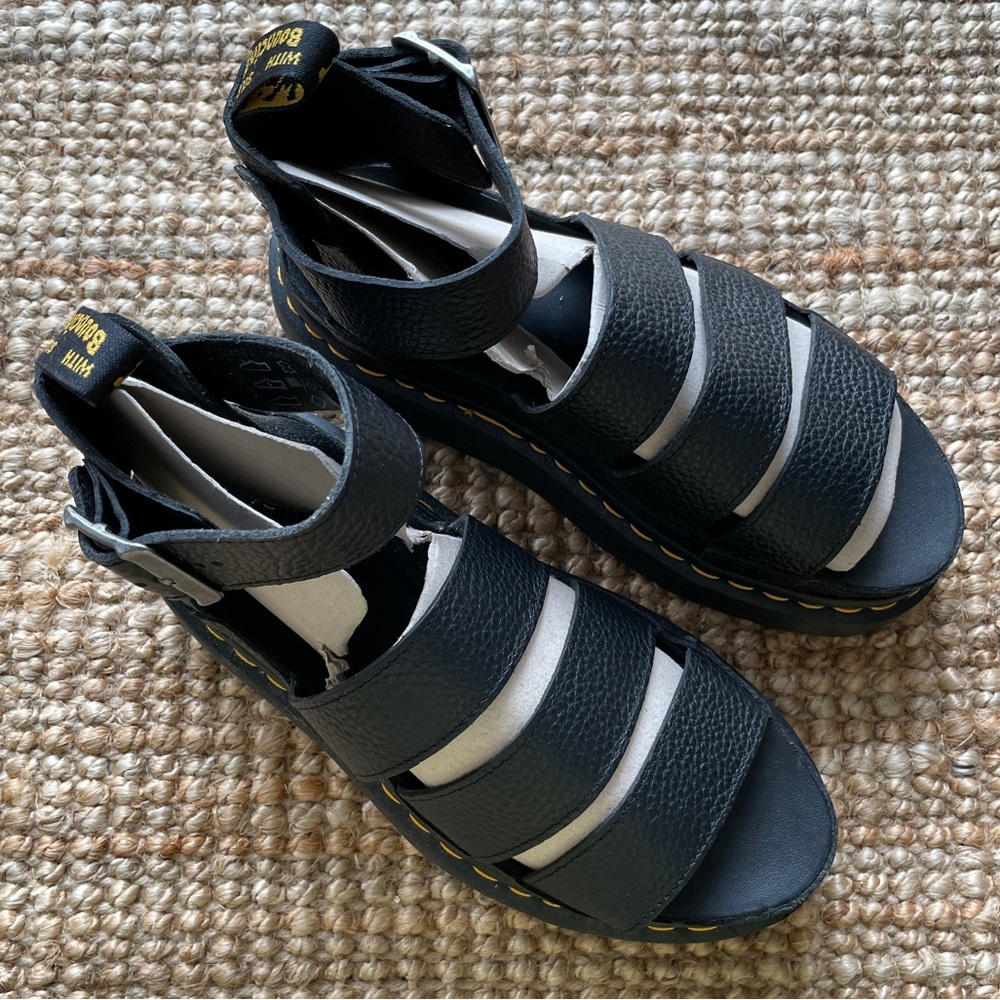 NEW Dr. Martens Clarissa II Quad Flatform In Black - Picture 7 of 12